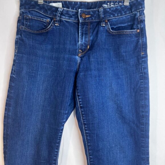 GAP Long & Lean Trouser Denim Blue Jeans Flare Size 30R - Picture 5 of 11
